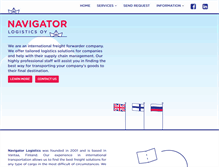 Tablet Screenshot of navigatorlogistics.fi